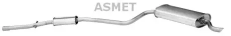 Глушник випускної системи, комплект 2020мм FIAT SEICENTO / 600 1.1 01.98-01.10 ASMET 16048