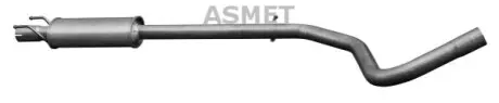 Глушник вихлопної системи середній FIAT BRAVO II, STILO 1.4/1.4LPG 10.03-12.14 ASMET 16094