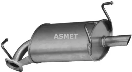 Глушник вихлопної системи задній TOYOTA COROLLA 1.3/1.6/1.8 07.92-04.97 ASMET 20017