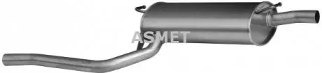 Глушник вихлопної системи задній TOYOTA AVENSIS 1.6-2.0D 09.97-02.03 ASMET 20019