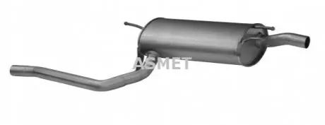 Задний. глушитель, выпускная сист. ASMET 20023