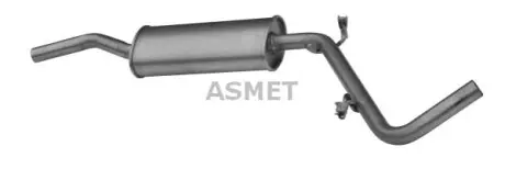 Глушник передній SKODA FELICIA I, FELICIA II VW CADDY II 1.6 08.95-04.02 ASMET 21011
