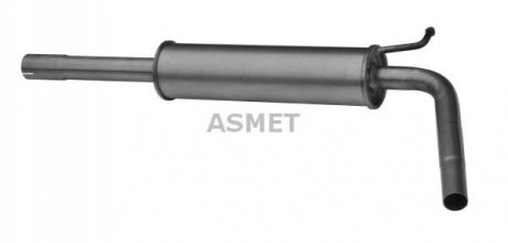 Глушник системи випуску (середній) - (6Q0253209J) ASMET 21030