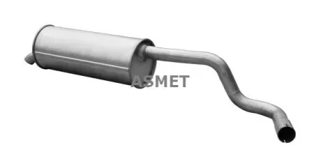 Глушник вихлопної системи задній SKODA ROOMSTER, ROOMSTER PRAKTIK 1.2/1.6 09.06-05.15 ASMET 21037