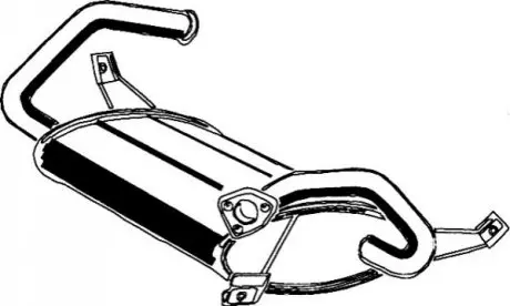 Глушник вихлопної системи задній MITSUBISHI COLT IV, COLT V 1.3/1.6 04.92-09.03 ASMET 26015