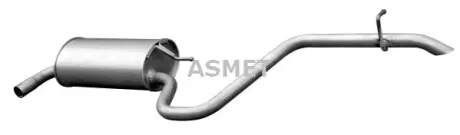 Глушник вихлопної системи задній KIA CEE'D 1.4/1.6 09.07-12.12 ASMET 28015