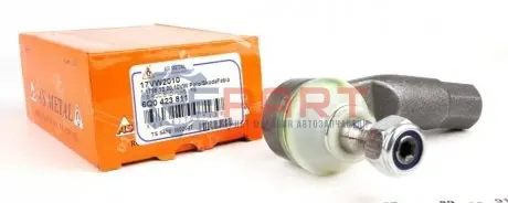 Наконечник тяги рульової (L) Audi A2 00-05/Seat Ibiza/Skoda Fabia 99-14/Roomster 06-15/VW Polo 01 ASMETAL 17VW2010 Купити в Україні