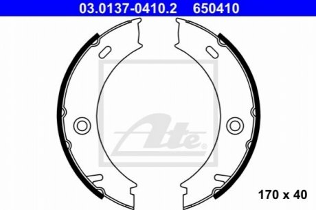 Тормозные колодки ручного тормоза ATE 03013704102 (фото 1)