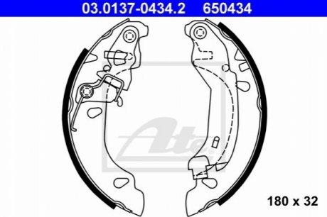 Гальмівні колодки (набір) - (0077362491, 77362491) ATE 03013704342