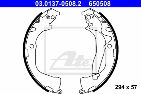 Гальмівна колодка VW AMAROK 2.0/2.0D/3.0D 09.10 ATE 03013705082 Купити в Україні