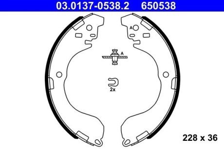 SZCZKI HAM. NISSAN JUKE 1,2-1,6 10-19 ATE 03.0137-0538.2