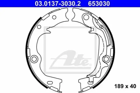 Гальмівна колодка HYUNDAI IX35 KIA SPORTAGE III 2.0/2.0D/2.4 08.09-12.16 ATE 03013730302