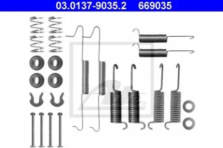 Монтажний набір гальмівної колодки VW TRANSPORTER T3 1.6-2.1 05.79-07.92 ATE 03013790352 Купити в Україні