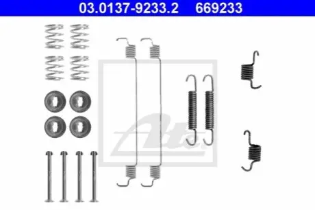 Монтажний набір гальмівної колодки NISSAN KUBISTAR RENAULT KANGOO, KANGOO EXPRESS 1.0-1.9D 08.97 ATE 03013792332