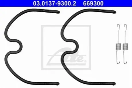 Ремкомплект гальмівної колодки Лів/Прав OPEL AGILA A SUBARU JUSTY III SUZUKI IGNIS I, IGNIS II, WAGON R, WAGON R+ 1.0-1.5 09.00 ATE 03013793002