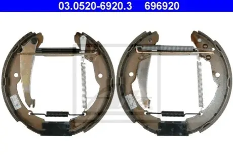Комплект барабанного гальма (колодки, циліндр, пружинки) SEAT INCA SKODA OCTAVIA I VW CADDY II 1.4-1.9D 11.95-12.10 ATE 03052069203