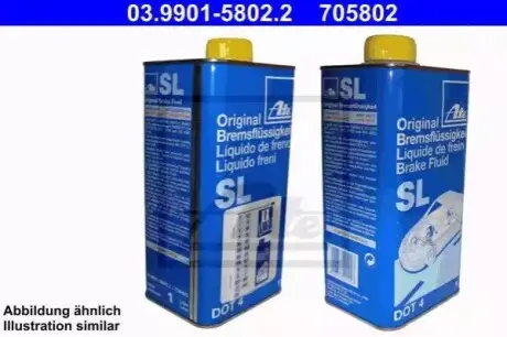 Рідина гальмівна DOT3/DOT4/DOT5.1 (1L) ENV6 (металева канистра) ATE 03990158022 Купити в Україні