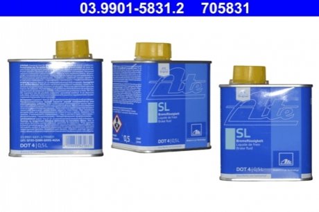 Тормозная жидкость DOT-4 SL, 0,5L ATE 03.9901-5831.2