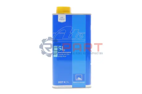 Гальмівна рідина DOT4 (1L) [сухість: 260°C, вологість: 165°C, в'язкість: 1400мм²/с] SAE J1703, ISO/DIN 4925 klasa 4 FMVSS 116 DOT4, - заміна на один рік SL ATE 03.9901-5832.2 Купити в Україні