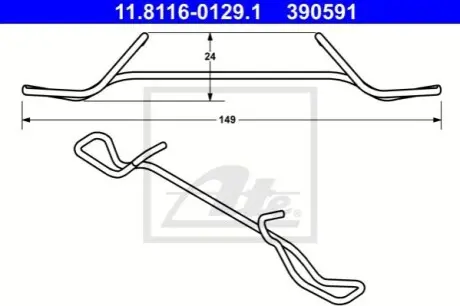 Пружина, тормозной суппорт ATE 11.8116-0129.1