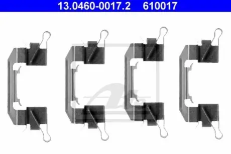 Монтажний набір гальмівних колодок NISSAN MURANO I, NAVARA NP300, PATHFINDER III 2.5D/3.5/4.0 08.03 ATE 13046000172 Купити в Україні