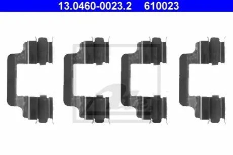 Монтажний набір гальмівних колодок AUDI A4 B6, A4 B7, A4 B8, A5, A6 ALLROAD C6, A6 C6, A6 C7, A7, A8 D3, Q5 VW CALIFORNIA T5 CAMPER, MULTIVAN T5, MULTIVAN T6, PHAETON 1.8-6.0 04.02-08.24 ATE 13046000232 Купити в Україні