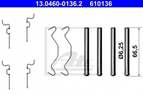 Тормозные колодки (монтажный набор) ATE 13046001362 (фото 1)