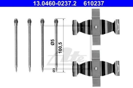 Комплектуючі гальмівних колодок ATE 13046002372 (фото 1)
