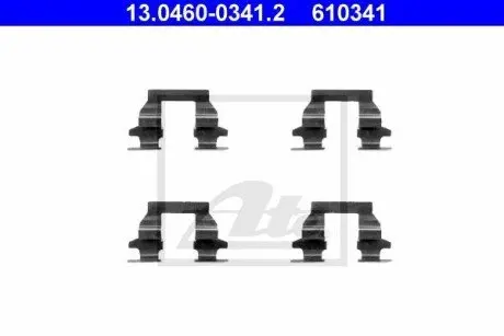 Монтажний набір гальмівних колодок NISSAN MURANO I, X-TRAIL I 2.0-3.5 06.01-01.13 ATE 13046003412 Купити в Україні