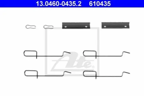 Монтажний набір гальмівних колодок CITROEN SAXO, XSARA, ZX PEUGEOT 106 II, 205 I, 205 II, 206, 306, 309 I, 309 II RENAULT CLIO II, MEGANE I, MEGANE I CLASSIC, MEGANE I COACH 1.2-Electric 02.83 ATE 13046004352