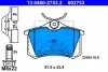 Комплект гальмівних колодок задн, RENAULT FLUENCE, GRAND SCENIC III, MEGANE I, MEGANE II, MEGANE III, SCENIC III, THALIA II, TWINGO II VW PASSAT B2 1.2-Electric 05.86 ATE (13046027532) зображення 1