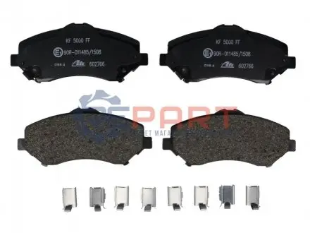 Комплект гальмівних колодок передн (з комплектуючими), CHRYSLER GRAND VOYAGER V, TOWN & COUNTRY, VOYAGER V DODGE GRAND FIAT FREEMONT JEEP CHEROKEE, WRANGLER III 2.0D-4.0 01.06 ATE 13046027662
