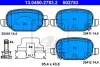 Комплект гальмівних колодок задн, FIAT 500, 500 C, PANDA 0.9/1.3D/1.4 10.07 ATE (13.0460-2783.2) зображення 1
