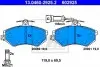Комплект гальмівних колодок передн, AUDI 100 C3, 200 C3, 80 B3, 80 B4, A4 B5, QUATTRO 1.6-2.6 07.80-09.01 ATE (13046029252) зображення 1