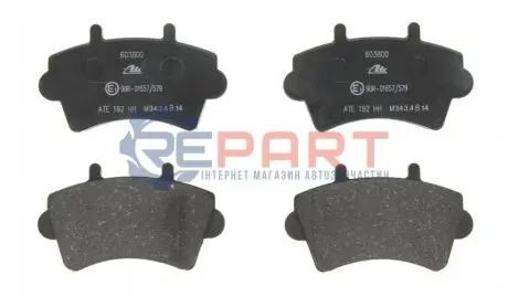 Комплект гальмівних колодок передн, NISSAN INTERSTAR OPEL MOVANO A RENAULT MASTER II 1.9D-3.0D 12.97 ATE 13046038002 Купити в Україні
