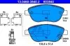 Комплект гальмівних колодок передн, FIAT 500L OPEL CORSA D 0.9-1.6D 07.06 ATE (13046038402) зображення 1
