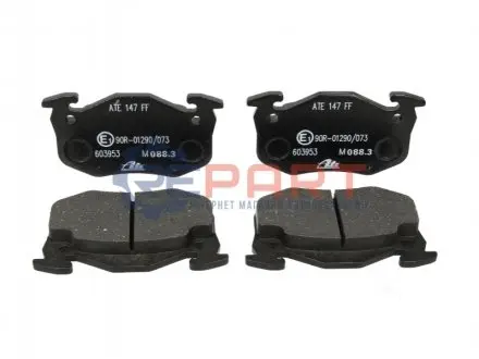 Комплект тормозных колодок передн, RENAULT TWINGO I 1.2 03.93-06.07 ATE 13046039532