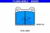 Комплект гальмівних колодок передн, AUDI 50, 80 B1, 80 B2 VW DERBY, GOLF I, JETTA I, PASSAT B1, PASSAT B2, POLO, POLO CLASSIC, POLO II, SANTANA, SCIROCCO 0.8-1.6D 05.72-09.94 ATE (13046040282) зображення 1