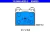 Комплект гальмівних колодок передн, AUDI 80 B1, 80 B2 VW GOLF I, JETTA I, PASSAT B1, SCIROCCO 1.1-1.6 05.72-03.87 ATE (13046040292) зображення 1