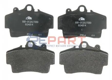 Комплект гальмівних колодок передн, PORSCHE BOXSTER 2.5/2.7 09.96-12.04 ATE 13046048142
