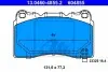 Комплект гальмівних колодок передн, CHEVROLET CORVETTE MITSUBISHI LANCER VI, LANCER VII, LANCER VIII OPEL ASTRA J, INSIGNIA A SUBARU IMPREZA, WRX TESLA MODEL 3, MODEL S 1.7D-Electric 01.98 ATE (13046048552) зображення 1