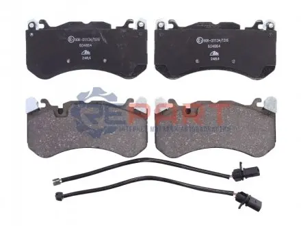 Комплект гальмівних колодок передн, AUDI A6 C6, A6 C7, A7 4.0/5.0 04.08-09.18 ATE 13046048642