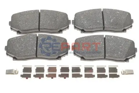 Комплект гальмівних колодок передн (з комплектуючими), FORD USA EDGE LINCOLN MKX MAZDA CX-5, CX-7, CX-9 MITSUBISHI ECLIPSE CROSS, PAJERO SPORT III 1.5-3.7 06.06 ATE 13046056062 Купити в Україні