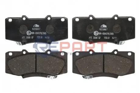 Тормозные колодкиPRZOD TOYOTA HILUX 05- ATE 13046056672 Купить в Украине