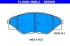 Комплект гальмівних колодок передн, TOYOTA HILUX VII 2.5D/3.0D 03.05-09.15 ATE (13.0460-5668.2) зображення 1