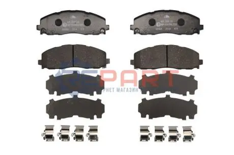 Комплект гальмівних колодок передн, CHRYSLER PACIFICA, TOWN & COUNTRY, VOYAGER V DODGE GRAND FIAT FREEMONT JEEP WRANGLER IV LANCIA VOYAGER 2.0-6.4 10.07 ATE 13046056802