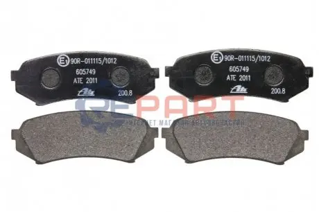 Комплект гальмівних колодок задн, LEXUS LX TOYOTA LAND CRUISER, LAND CRUISER 100 4.2D/4.7 01.98-03.08 ATE 13046057492 Купити в Україні