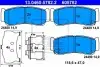 Комплект гальмівних колодок задн, HYUNDAI H-1 / STAREX, H-1 CARGO, SANTA FÉ II 2.2D-2.7 06.97 ATE (13046057822) зображення 1