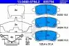 Фото Комплект гальмівних колодок передн, DAIHATSU MRIA, SIRION FORD FIESTA VI MAZDA 2 SUBARU JUSTY IV SUZUKI BALENO, SWIFT IV, SWIFT V 1.0-1.6D 01.05 ATE (13046057942) зображення 1