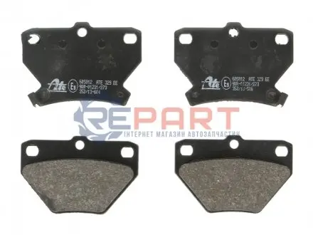 Комплект гальмівних колодок задн, PONTIAC VIBE TOYOTA CELICA, COROLLA, COROLLA VERSO, IST, MATRIX, PRIUS, YARIS, YARIS VERSO 1.0-2.0D 04.99-12.09 ATE 13046058122